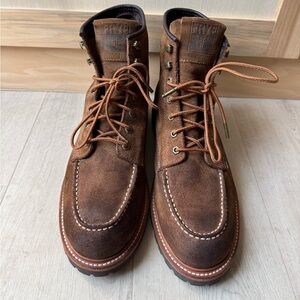 Frye Dakota Mid Lace brown suede leather boots